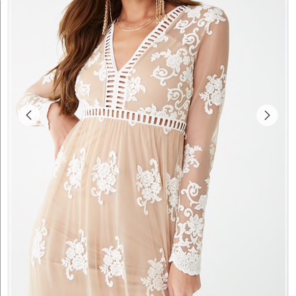 Forever 21 Dresses & Skirts - RED lace embroidered dress